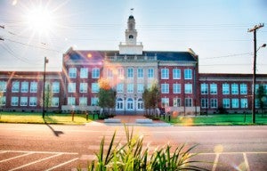 Photo of Woodrow Wilson school titled “A Bright Future” taken by Michael Reed.