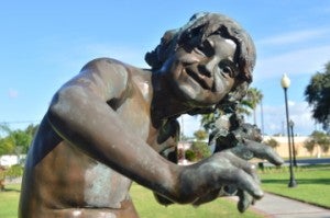 A close-up view of the statue Music by the Sea. Mary Meaux/The News