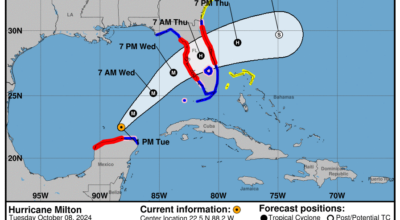 Category 4 Hurricane Milton: Tuesday, Oct 8 development update from the National Hurricane Center