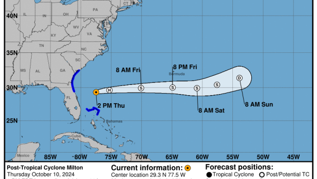 Post Tropical Cyclone Milton: Thursday, Oct 10 update from the National Hurricane Center on latest developments