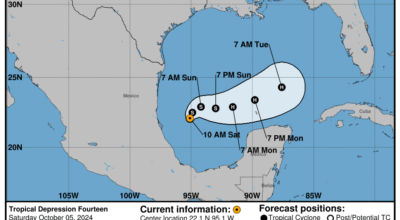 Saturday, Oct 5: Latest insights on the Tropical Depression from the National Hurricane Center