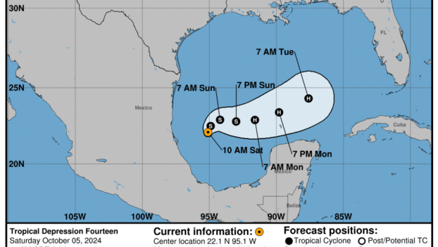 Saturday, Oct 5: Latest insights on the Tropical Depression from the National Hurricane Center