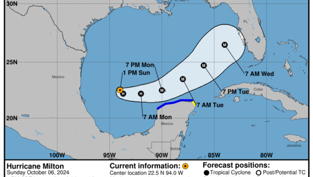 Sunday, Oct 6 update: Latest on Category 1 Hurricane Milton from the National Hurricane Center