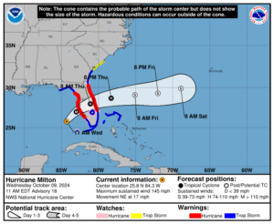 Wednesday, Oct 9: NHC's update on Category 4 Hurricane Milton