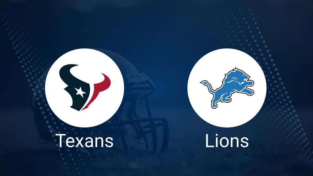 Texans vs. Lions Sunday Night Football: Odds, Moneyline, and Spread - Week 10