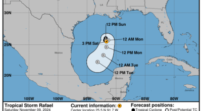 Tropical Storm Rafael: Saturday, Nov 9 update from the NHC on latest developments