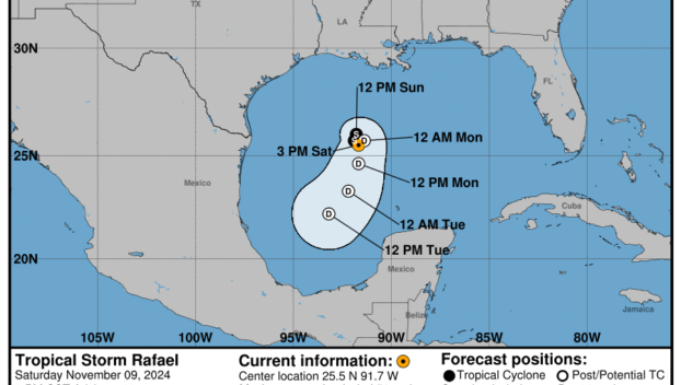 Tropical Storm Rafael: Saturday, Nov 9 update from the NHC on latest developments