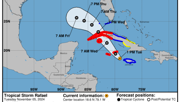 Tuesday, Nov 5: National Hurricane Center's update on Tropical Storm Rafael