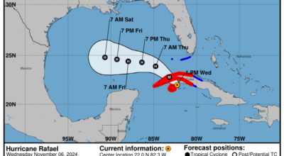 Wednesday, Nov 6: NHC's update on Category 3 Hurricane Rafael