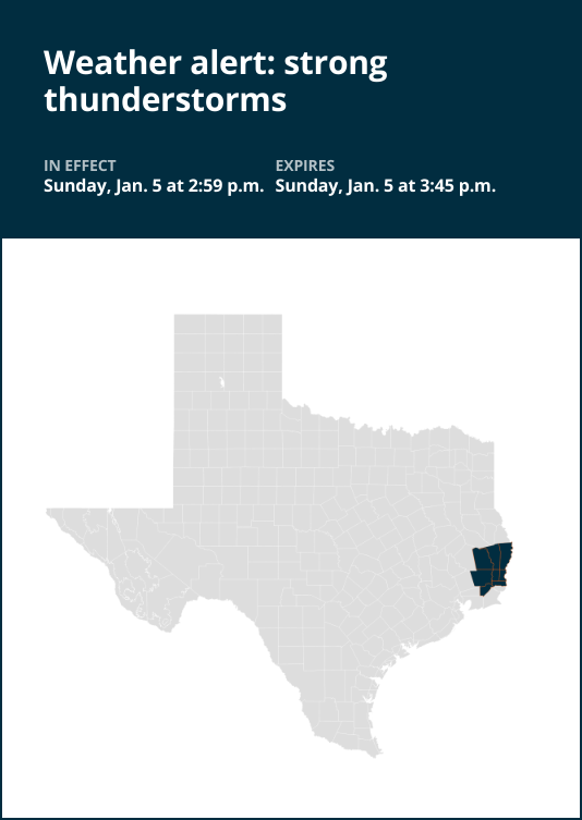 Update: Expect pea-sized hail with thunderstorms to hit Southeast Texas Sunday